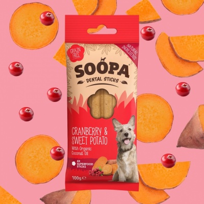 Soopa Dental Sticks с клюквой и сладким картофелем