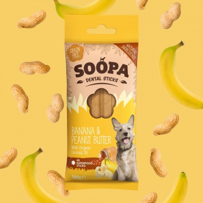 Soopa Dental Sticks банан & арахисовое масло