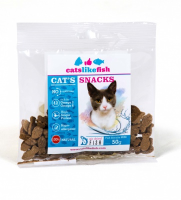 Dogs like fish - Mini biscuits for cats 50g