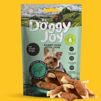 Doggy Joy Trušu ausis ar jēru (mazo šķirņu suņiem) 55g