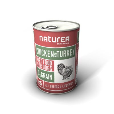 NATUREA Wet food for dogs fresh chicken with turkey 400g