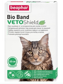Beaphar Bio Band For Cats pretblusu kaklasiksna ar dabīgām eļļām kaķiem un kaķēniem 35cm