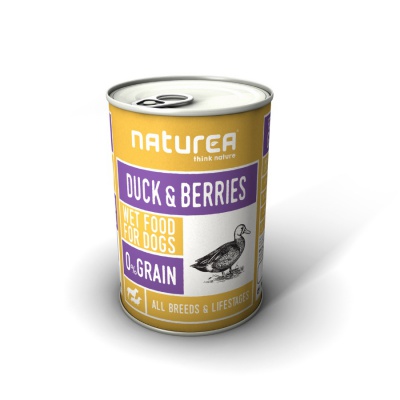NATUREA Wet food with duck and berries for dogs 400g