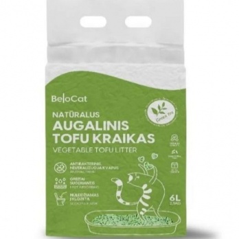 BelCat Tofu Clumping Cat Litter Green tea 6l