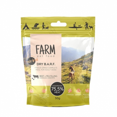 Farm B.A.R.F. freeze-dried feed beef with peas 50g