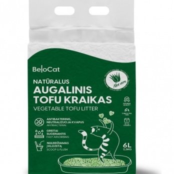 BeloCat Tofu Clumping Cat Litter Aloe Vera 6l