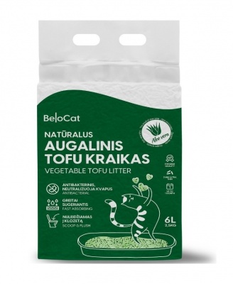 BeloCat Tofu Clumping Cat Litter Aloe Vera 6l