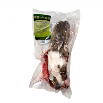 Z/S Sidrabjērs Rabbit head with fur and ears 1 pc