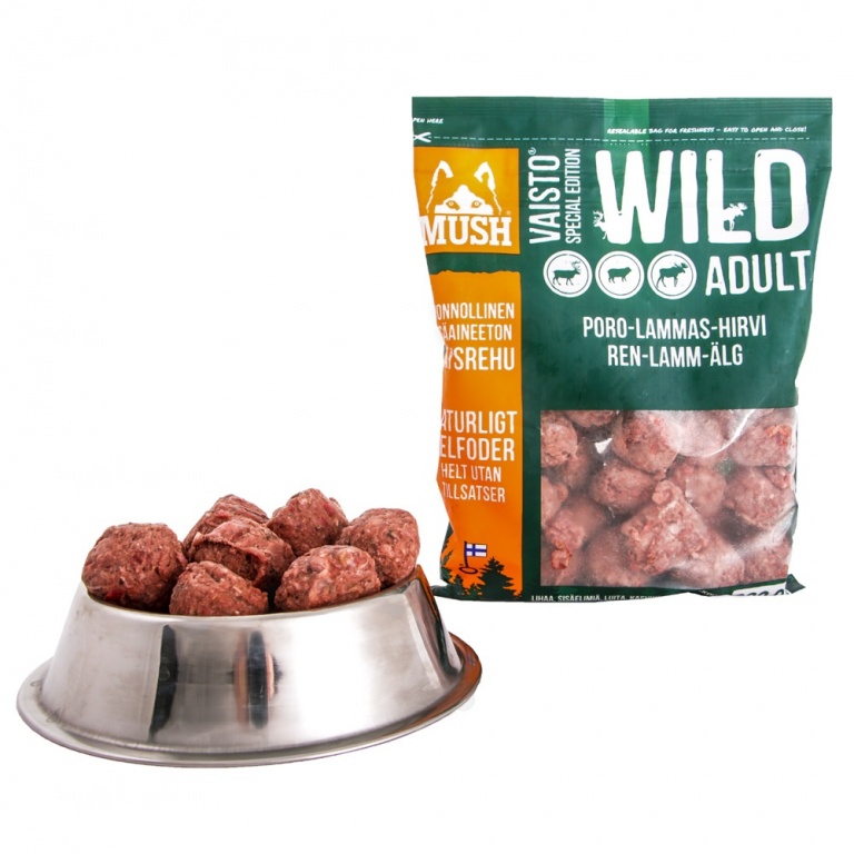 Mush Vaisto Wild Ren-Lamm-Älg Köttbullar (800 g)