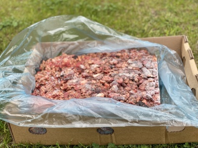 Barfus minced lamb raw pet food, cubes 17kg