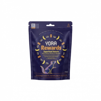 YORA REWARDS kārumi ar zemesriekstu sviestu un banāniem 100g