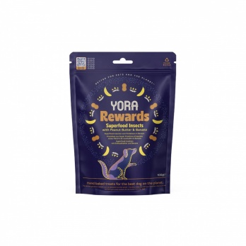 YORA REWARDS kārumi ar zemesriekstu sviestu un banāniem 100g