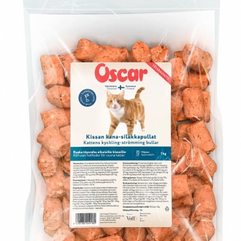 Oscar Chicken, herring balls for cats 1kg