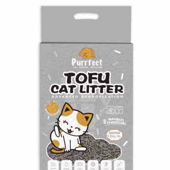 Purrfect Bamboo tofu cat litter with activated carbon 6l