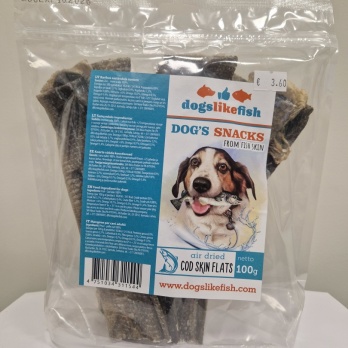 Dogs like fish - Cod skin flats 100g