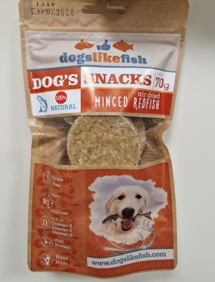 Dogs like fish - Minced redfish discs 70g