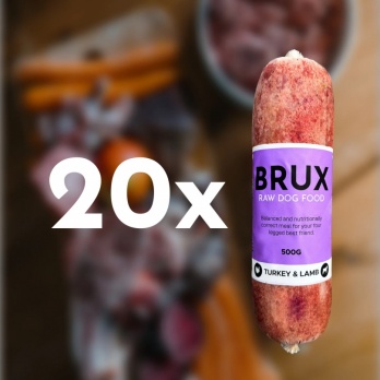 BRUX Tītars/Jērs 10kg (500g x 20gb)