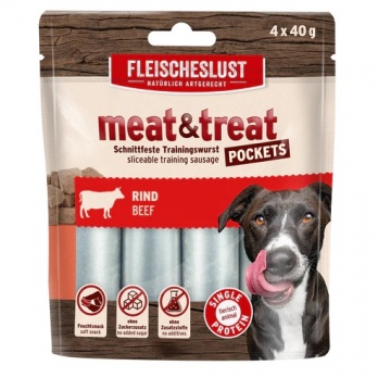 MEATLOVE Meat&Treat Pockets - Beef 4x40g