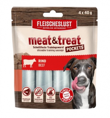 MEATLOVE Meat&Treat Pockets - Beef 4x40g