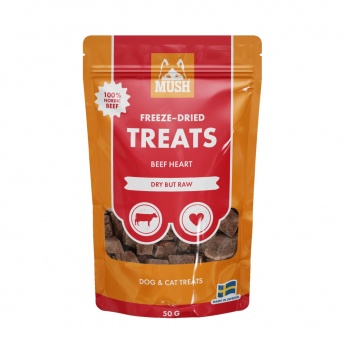 MUSH Freeze-dried treats with beef hearts