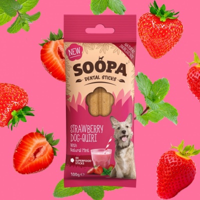 Soopa Dental Sticks Dog-Quiri Strawberry