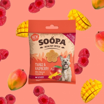 Soopa healthy bits mango & raspberry