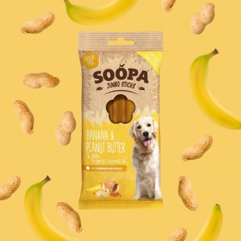 Soopa Jumbo Dental Sticks banana & Peanut Butter