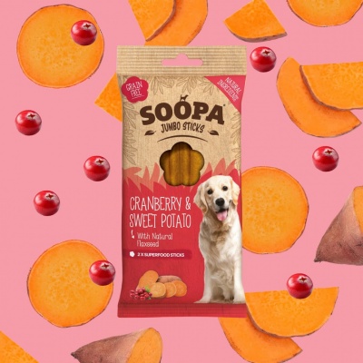 Soopa Jumbo Jumbo Sticks клюква и сладкий картофель