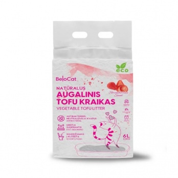 BeloCat Tofu Clumping Cat Litter Strawberry 6l
