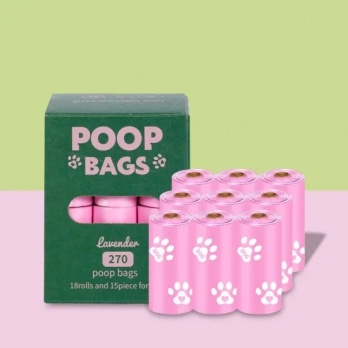Poop bags organic garbage bags with lavender scent 18 pcs.