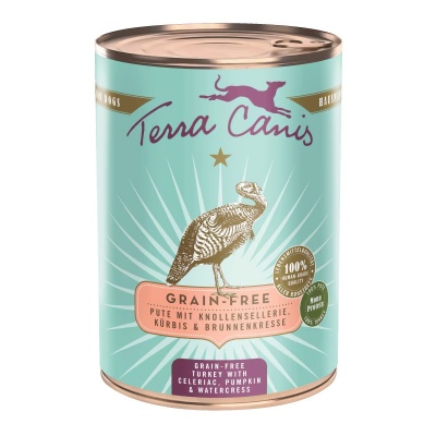 Terra Canis Turkey with celery, pumpkin and watercress 400g
