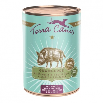 Terra Canis Wild boar with beetroot, chestnut and chia seeds 400g