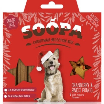 Soopa Ziemassvētku izlase - dzērveņu un saldo kartupeļu standziņas un uzkodas 150g