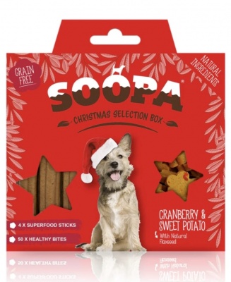 Soopa Ziemassvētku izlase - dzērveņu un saldo kartupeļu standziņas un uzkodas 150g