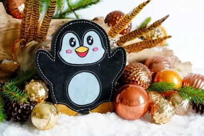 Aurora Paws Christmas Poppy the Penguin Eco Dog Toy