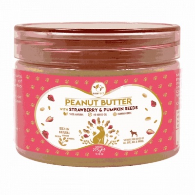 Dog Pawfect Peanut Butter with Strawberry & Pumpkin Seeds