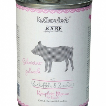 Dr.Clauder’s B.A.R.F. pilnvērtīga mitrā barība ar cūkgaļu (gulašs)