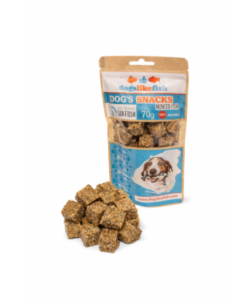 Dogs and Cats like Fish Mencas kubi ar mellenēm 70g