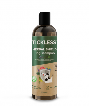 Tickless herbal shield dog shampoo