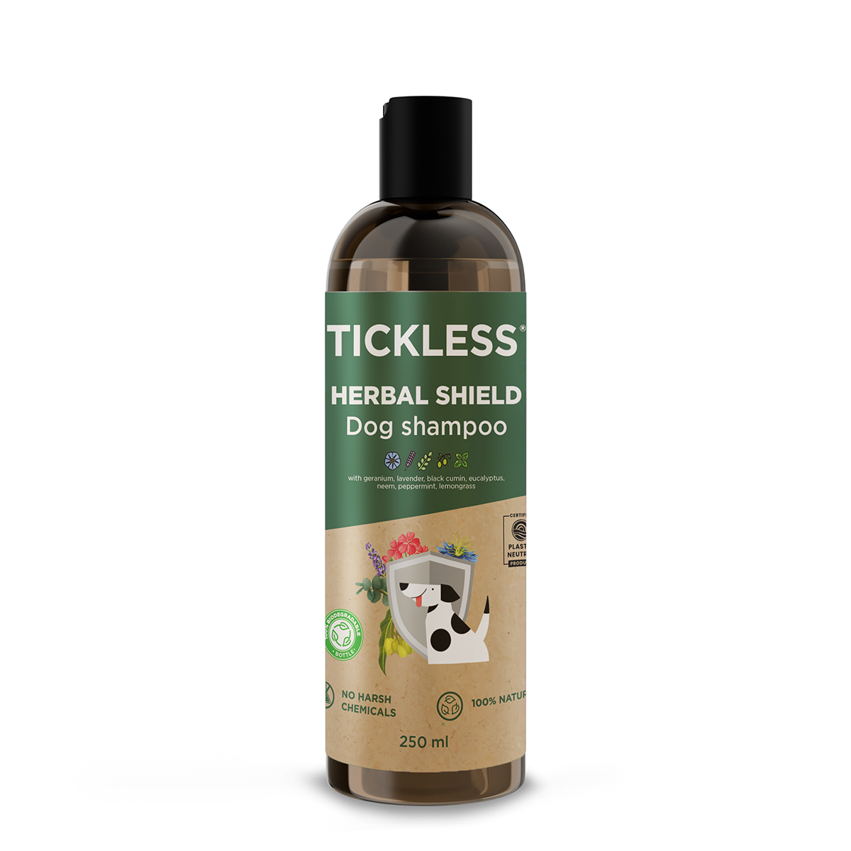 Tickless herbal shield dog shampoo