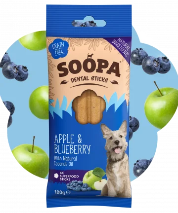 Soopa dental sticks apple & blueberry
