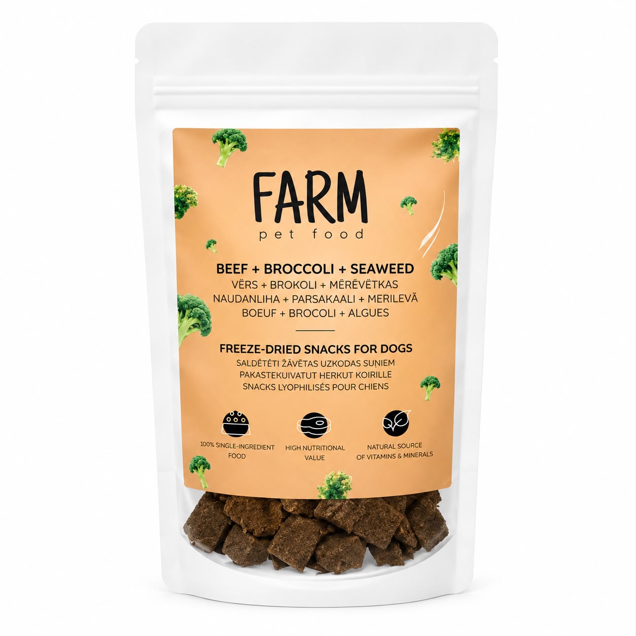 Farm Pet Food F/D Beef + brokoli+ seaweed