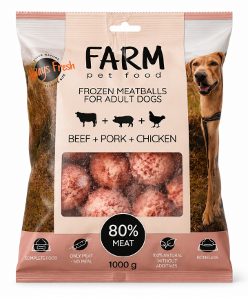 Farm Pet Food Beef + pork + chicken